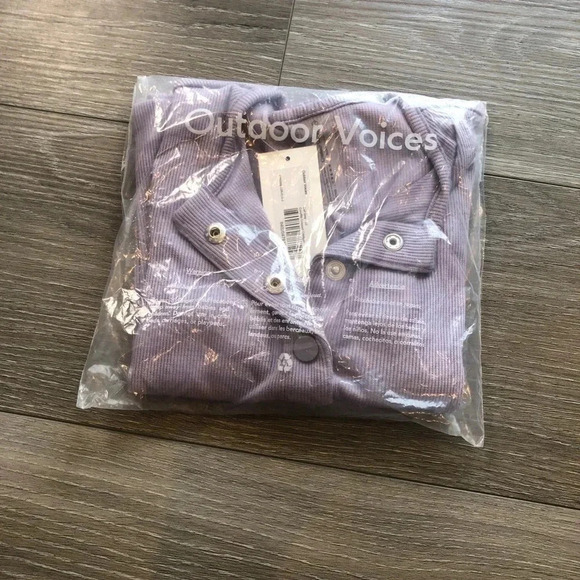 Outdoor Voices Earl Grey CozyRib Cropped Cardigan Womens Size XS - Picture 2 of 13